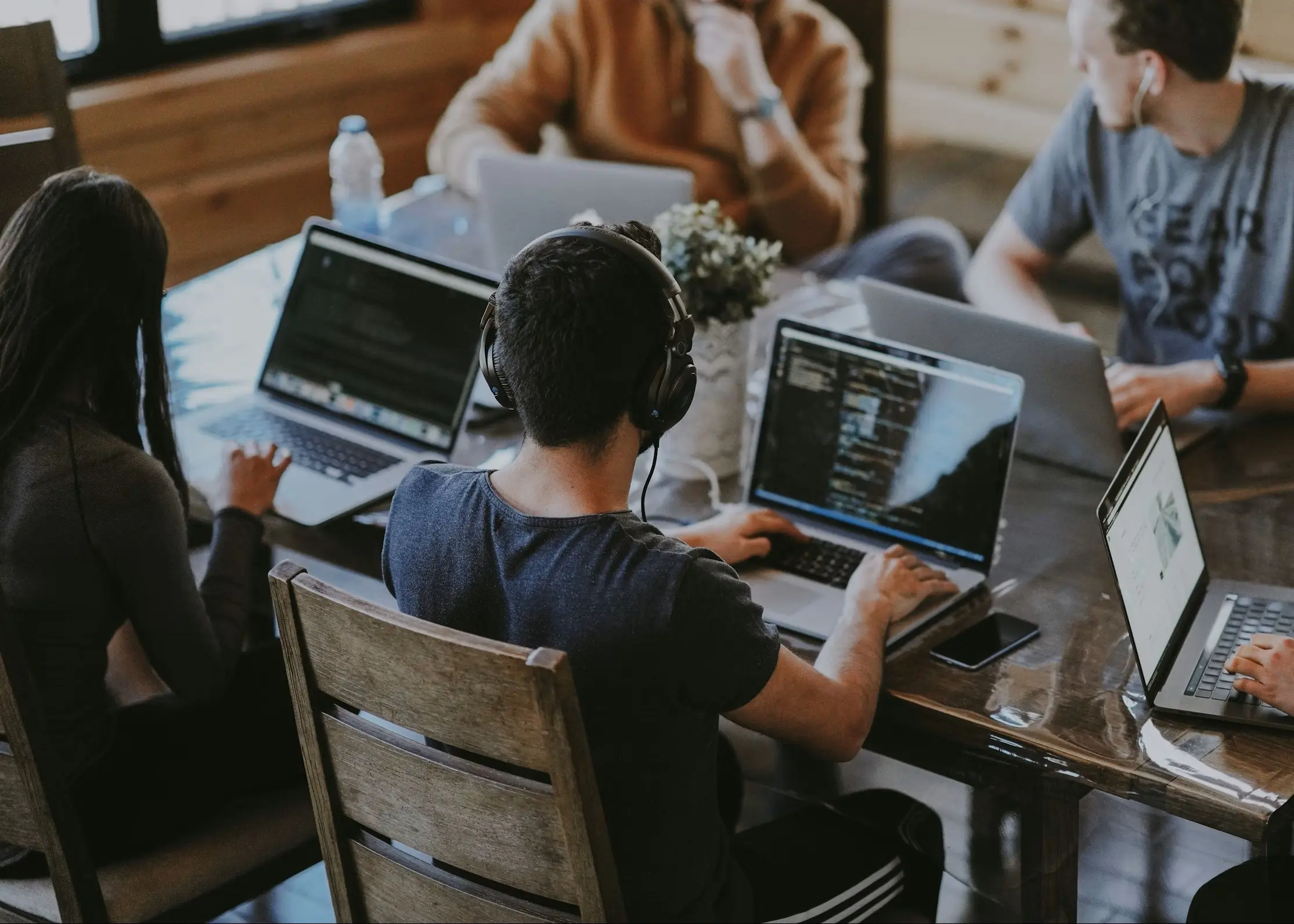Team working in studio